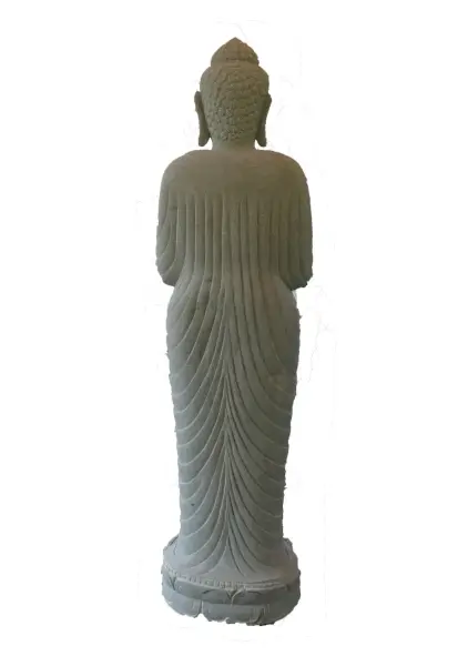 Product image 5 of the product “Standing Buddha made of Riverstone in Dharmachakra position - gesture of wheel of the teaching of Dharma. About 180cm height. ”